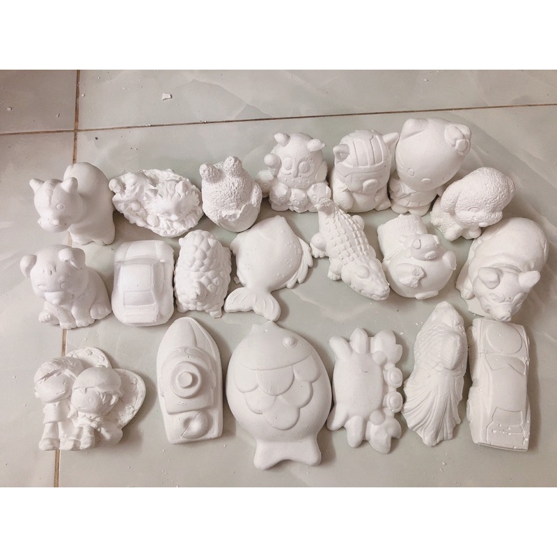50 Tượng tô màu đủ mẫu ( 6cm-8cm) ko kèm màu
