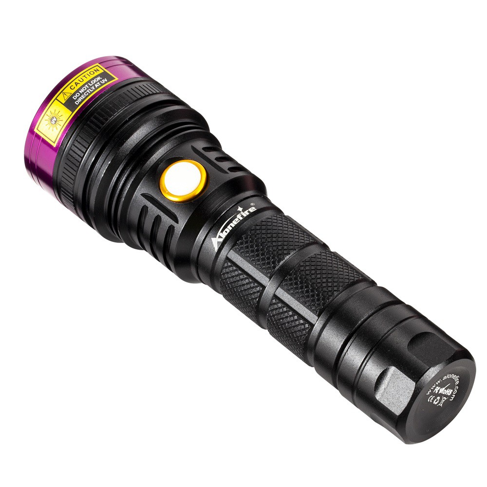 Đèn pin Alonefire UV LED 365nm SV18 12W tia cực tím có thể sạc lại