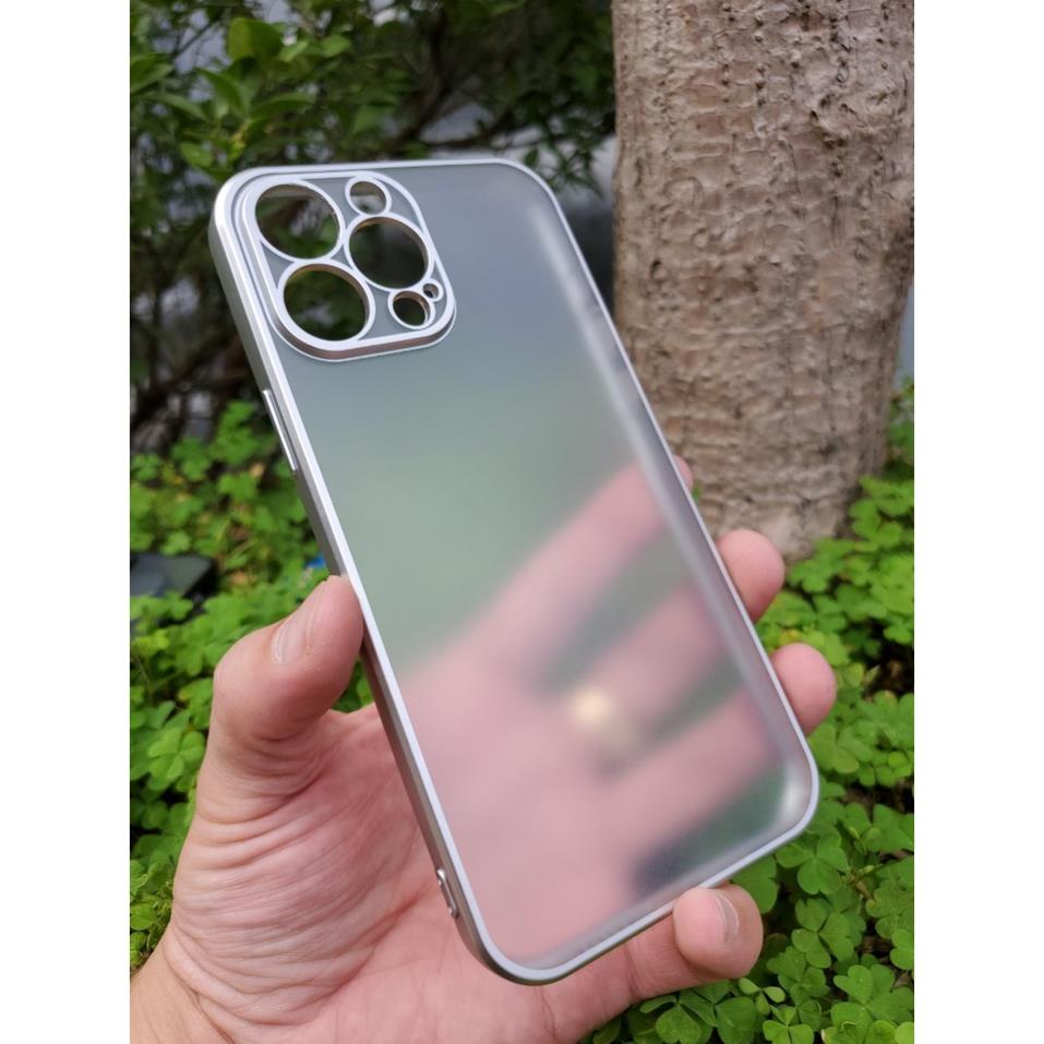 Ốp lưng nhám KST iPhone 13, 13 Pro, 13 pro Max Viền Xi màu siêu đẹp, chống vân tay
