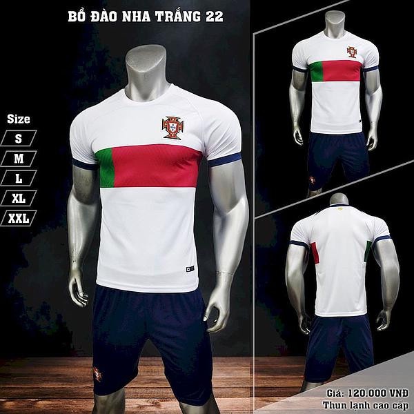 Bộ Quần Áo Đá Bóng Đội Tuyển Bồ Đào Nha Màu Worldcup 2022-2023