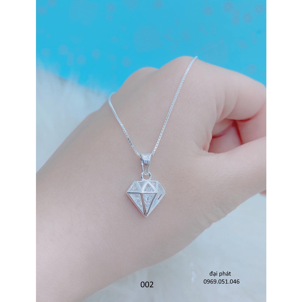 Dây chuyền nữ, bạc 925 sáng đẹp đính đá lấp lánh - vàng bạc đại phát