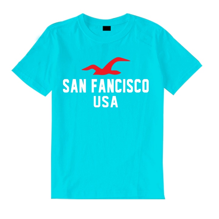 ÁO THUN NAM NỮ SAN FRACISCO TAY NGẮN MẪU MỚI VẢI THUN COTTON MỀM MỊN