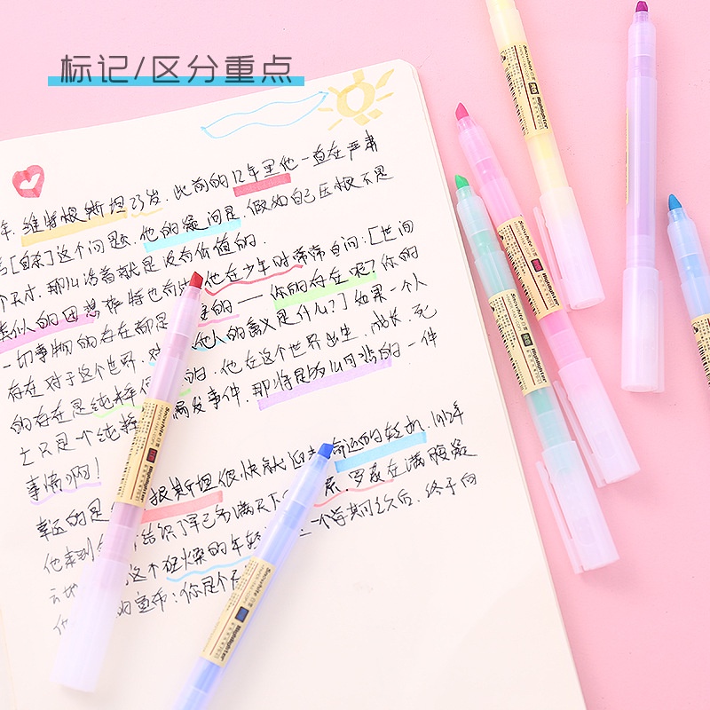 Bút nhớ dòng, bút dạ quang CHECK LINER nhiều màu tùy chọn E308