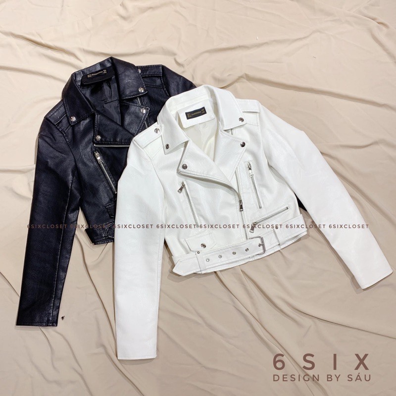 Khoác da đai liền - 3 màu Đen, Trắng, Vàng | BigBuy360 - bigbuy360.vn