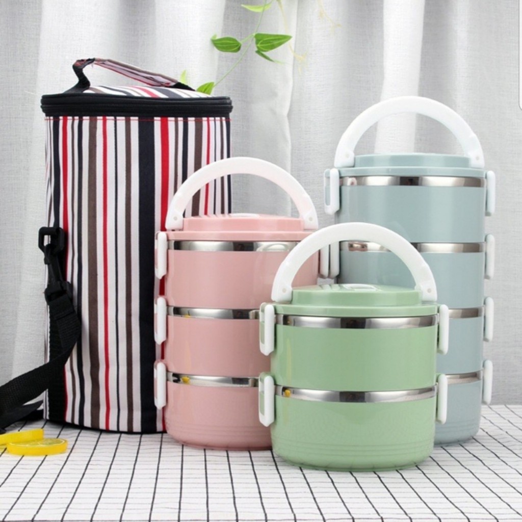 Hộp đựng cơm giữ nhiệt 2 tầng,3 tầng, 4 tầng- Hộp đựng cơm bằng inox