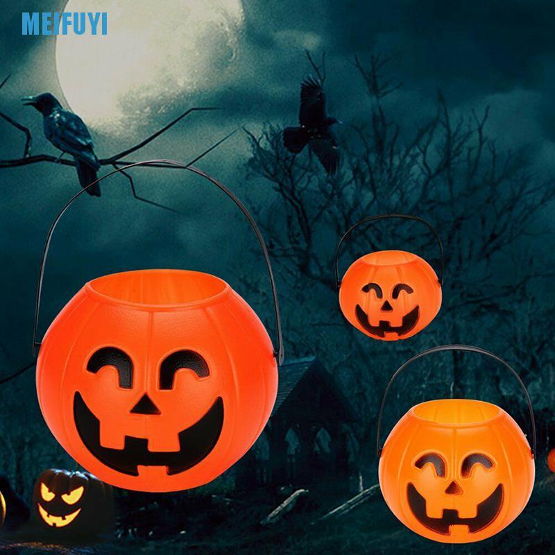 [Meifuyi] Xô Đựng Kẹo Hình Bí Ngô Cho Tiệc Halloween