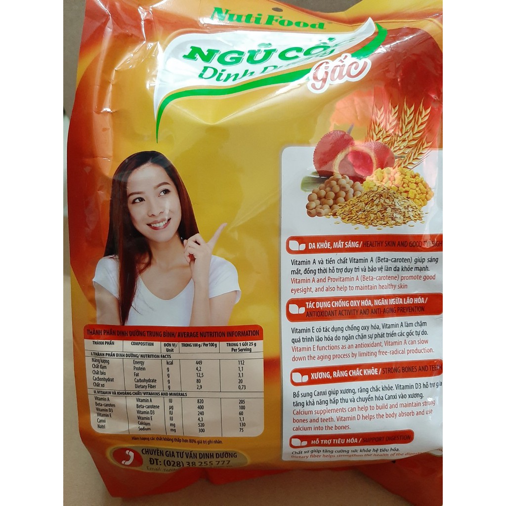 Ngũ cốc dinh dưỡng gấc Nutifood 500g