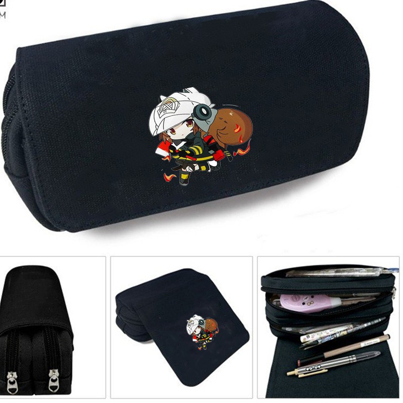 Hộp bút vải canvas in hình ARKNIGHTS game anime chibi đi học đựng đồ dùng học tập tiện lợi