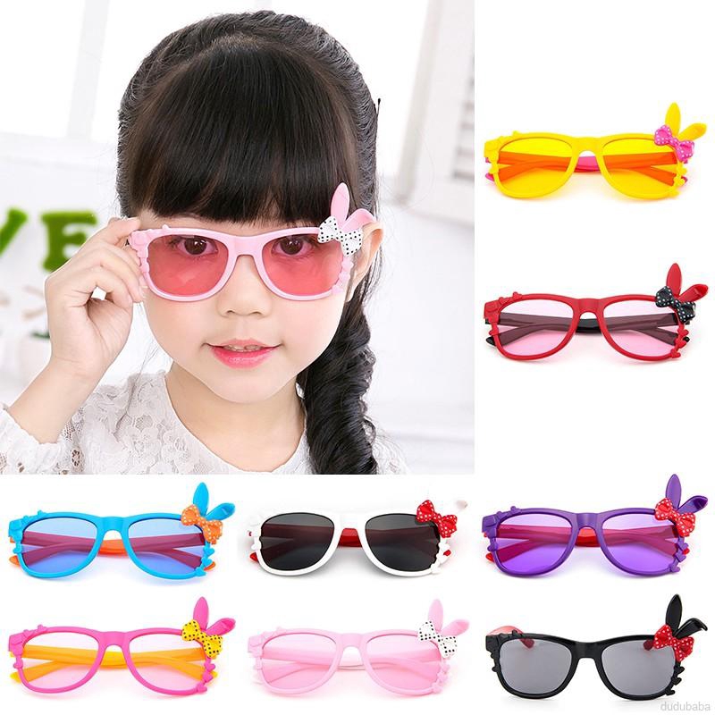 Kính Mát Hình Tai Thỏ Cho Bé Gái Từ 3-8 Tuổi