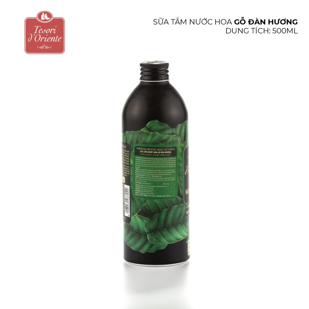 Sữa tắm nước hoa Tesori d'Oriente Hương hoa gỗ đàn hương SANDAL WOOD AND VETIVER - Hương nước hoa Nam Tính