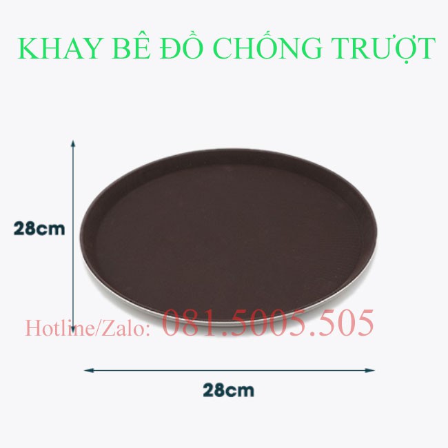 Khay tròn bê đồ chống trượt đường kính 28cm