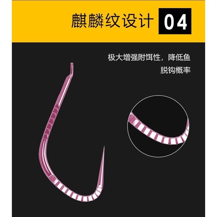 Lưỡi câu cá cao cấp không nghạnh của nhà Seiko, vẩy rồng Hồng