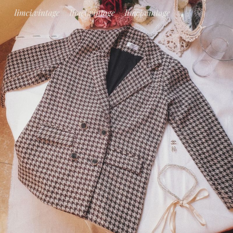 Áo vest blazer nữ Hàn Quốc 2 lớp cao cấp phong cách vintage MS01 | BigBuy360 - bigbuy360.vn