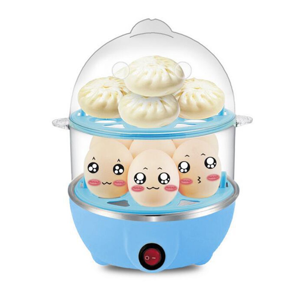 Multifunctional Double Layers Electric Smart Egg Boiler Egg Steamer Poacher