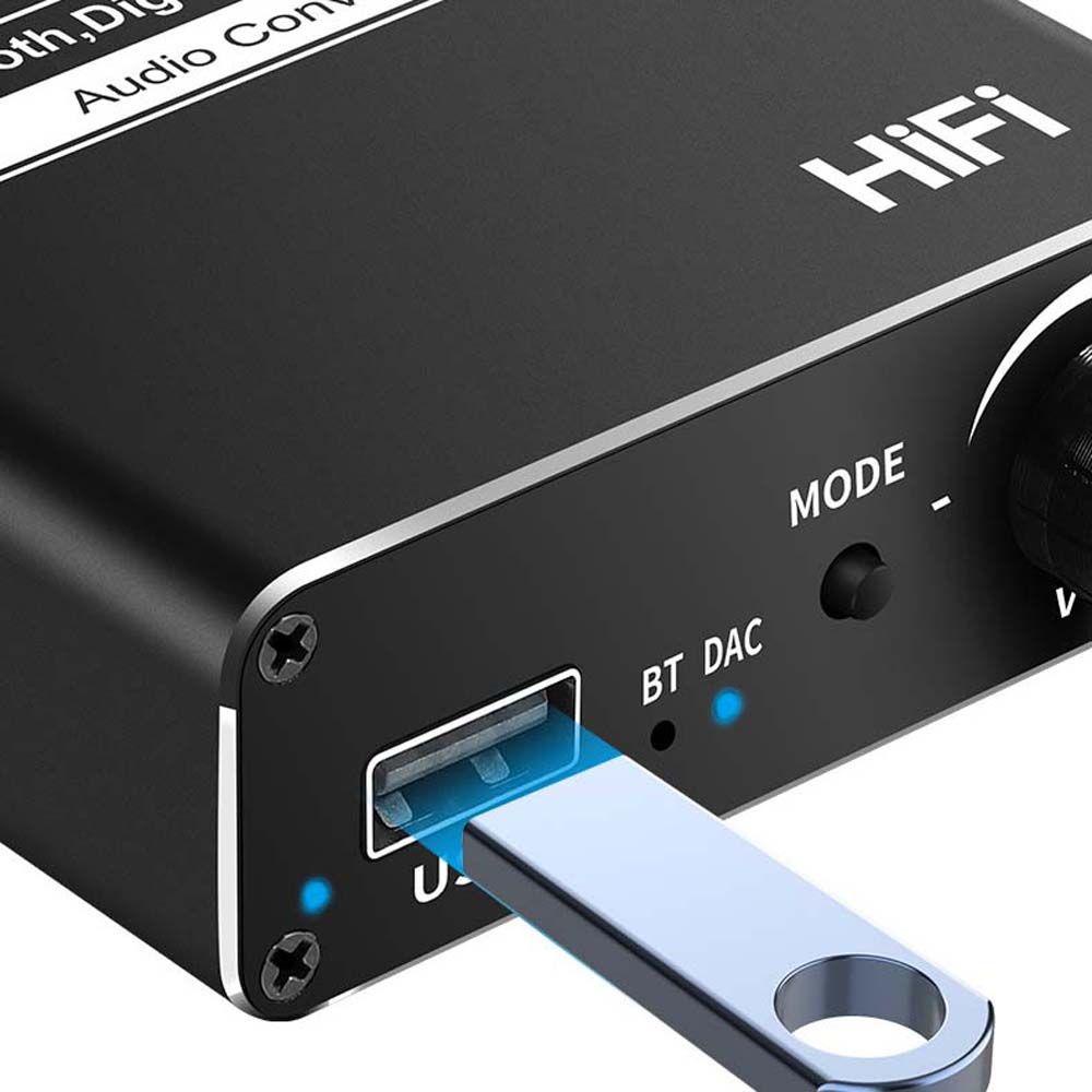 Bộ Chuyển Đổi Âm Thanh Quang Học RCA 192 Khz Aux USB Bluetooth 5.0 Đồng Trục Sang Analog