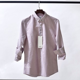 [free ship] Áo Sơ Mi Nam Oxford Cổ Bẻ, Dài Tay Màu Hồng Nhạt Mềm Mịn, dễ mix đồ với quần jean tại Shopee