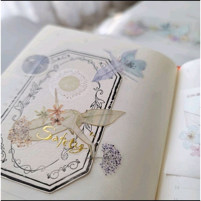 Krisna.room ♡ Hãng Peipan- 1 chu kì 111cm cuộn băng dán hình hạc giấy