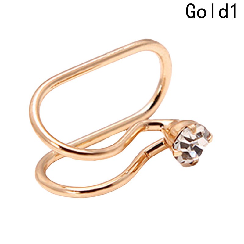 Set 2 Khuyên Vành Tai Hình Ngôi Sao Đính Đá Xinh Xắn Thời Trang