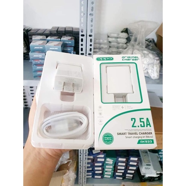 Combo Bộ Củ Cáp Sạc Nhanh Oppo AK-933 Micro Usb/Type C, Dây dài 1 mét dành cho Oppo/Samsung/Vivi/Xiaomi/Nokia