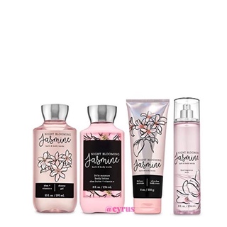 Bộ Sản Phẩm Mist Xịt Toàn Thân, Gel Tắm, Lotion BBW Night Blooming & Jasmine Từ Mỹ