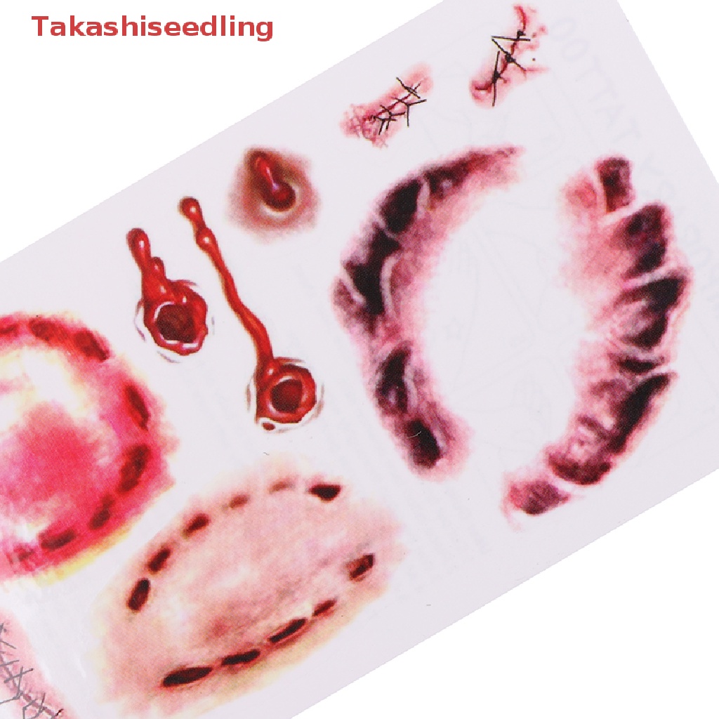 Set 11 Hình Xăm Dán Vết Sẹo Hóa Trang Halloween Độc Đáo