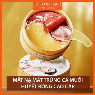 Mặt nạ mắt Huyết rồng - Trứng cá muối dưỡng ẩm giảm thâm mờ nhăn hộp 60 miếng VENZEN nội địa Trung
