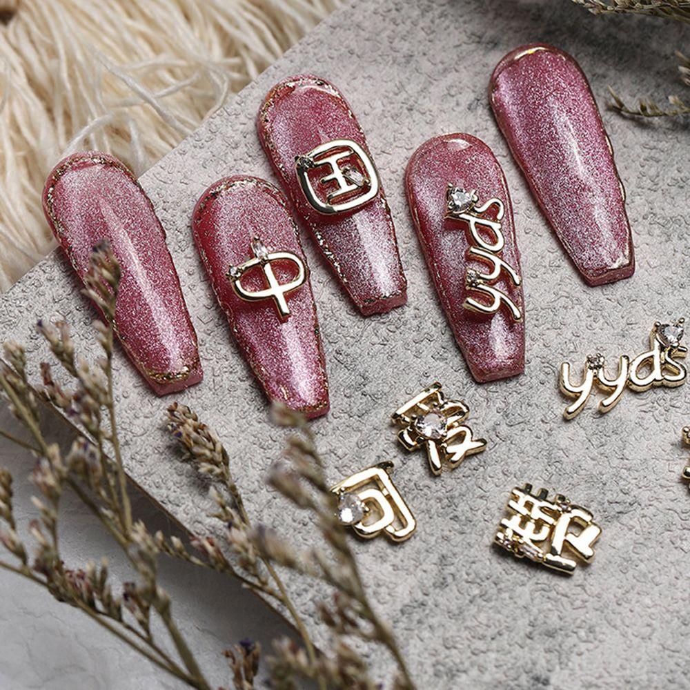 Miếng Dán Trang Trí Móng Tay In Chữ May Mắn Mừng Năm Mới|Phụ Kiện Trang Trí Móng Tay Phong Cách Trung Hoa