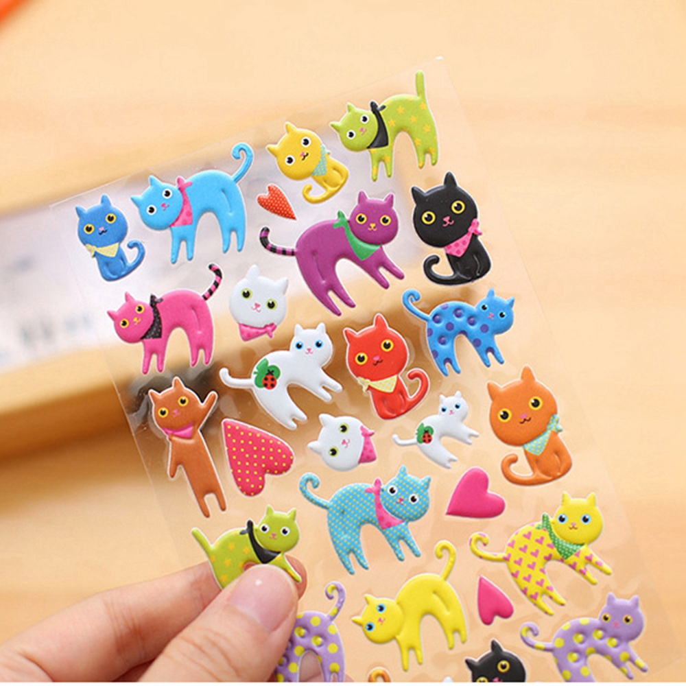 1/2/3/5 miếng sticker hình các loại trái cây/con vật ngộ nghĩnh đáng yêu dùng trang trí