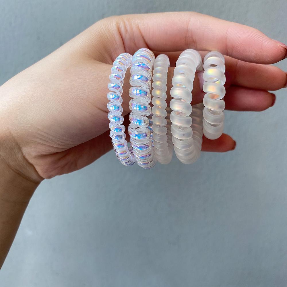 Dây buộc tóc lò xo Beadia kiểu xoắn ốc nhiều màu sắc cho nữ