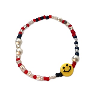 Set vòng hạt cườm đỏ đen trong mặt cười