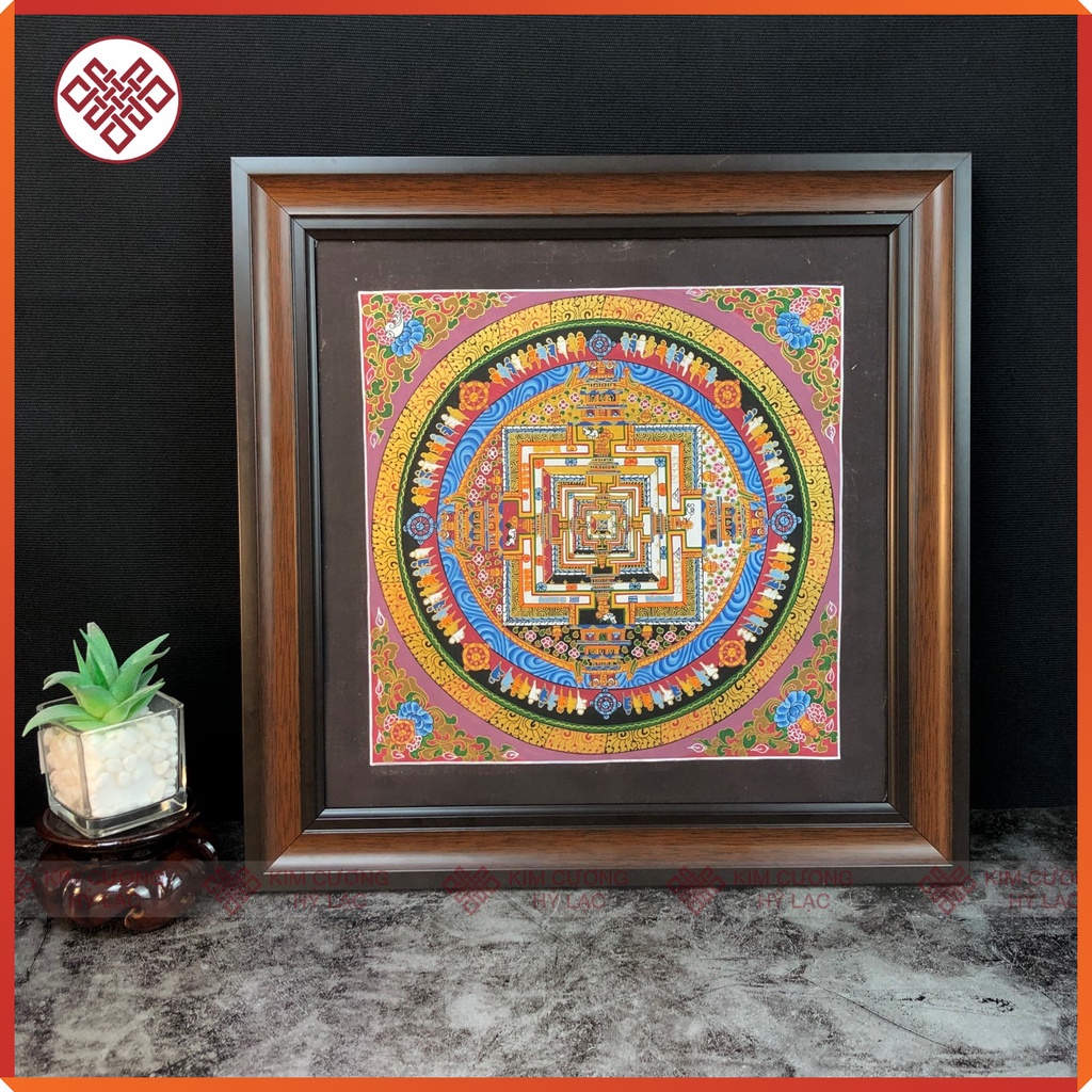 Tranh Mandala Thangka [Kim Cương Hỷ Lạc] Vẽ Tay Nepal
