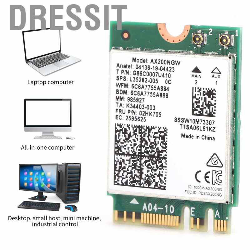 Thẻ mạng AX200NGW WIFI 6 2 dải 5Gbps 802.11ax NGFF cho Bluetooth 5.1 | BigBuy360 - bigbuy360.vn