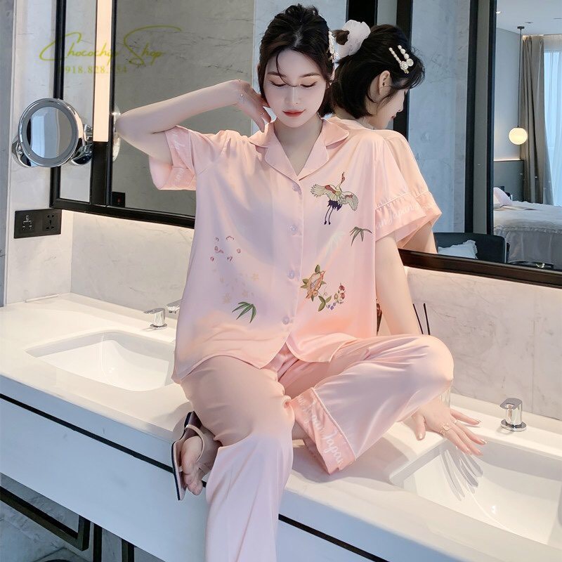 [FreeShip – Xả kho] Đồ Ngủ Pijama|Hàng Lụa Cao Cấp, Chất Đẹp Mã PI 2463 - Chocochip Shop