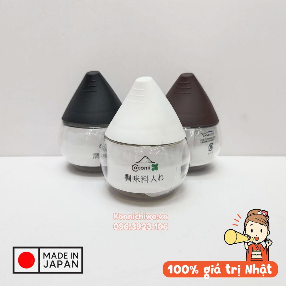 Lọ đựng muối tiêu, gia vị YAMADA Coconii hình quả đào 70ml | hàng nội địa Nhật