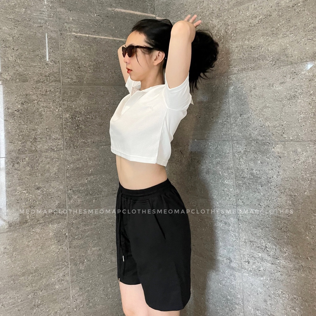 Quần short thun da cá bigsize nam nữ unisex ống rộng lưng chun