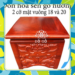 Đế hoa sen Đế bát hương hoa sen kỷ vuông sen đục nền cao cấp sang trọng