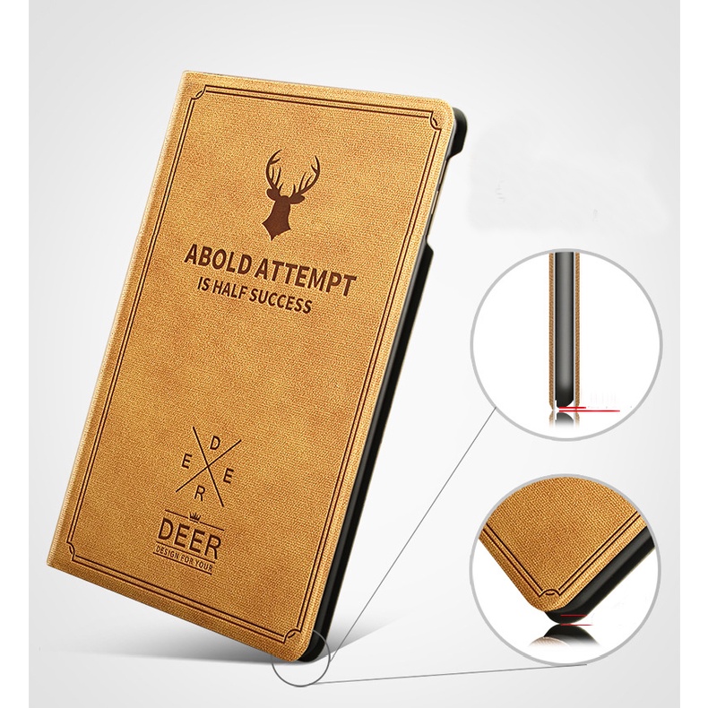 Bao Da Cover Dành Cho Ipad Mini 1 / Mini 2 / Mini 3 Vân Da Tuần Lộc Hỗ Trợ Smart cover