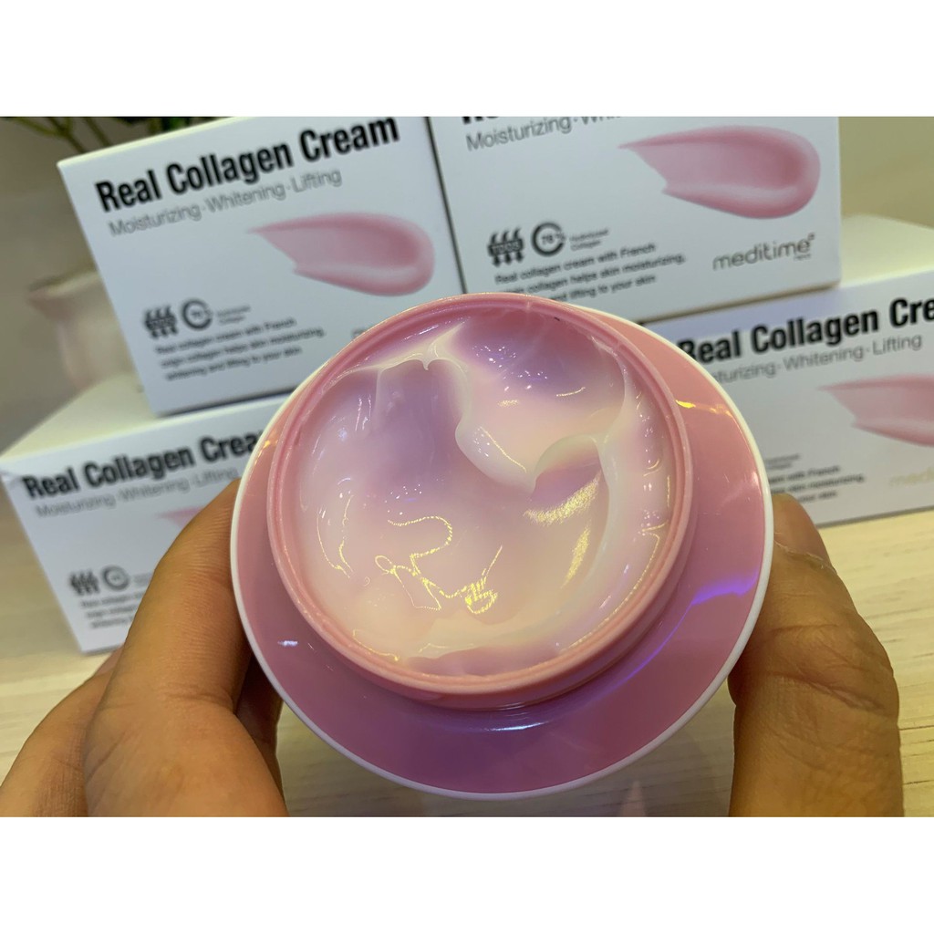 Dược mỹ phẩm Hàn Quốc cao cấp Meditime Kem Chống Lão Hóa Real Collagen Cream 50ml