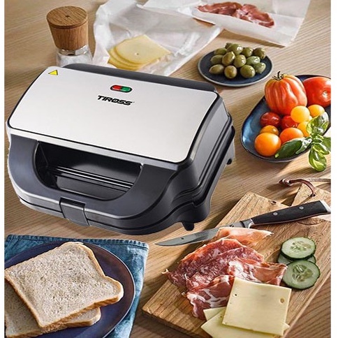 Máy kẹp nướng bánh mỳ Sandwich 3 TRONG 1 Tiross TS9655 - Bảo hành chính hãng 12 tháng