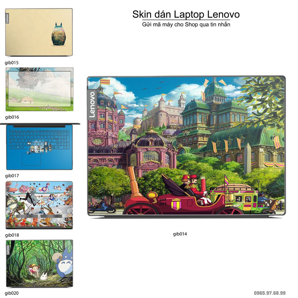 Skin dán Laptop Lenovo in hình Ghibli image (inbox mã máy cho Shop)