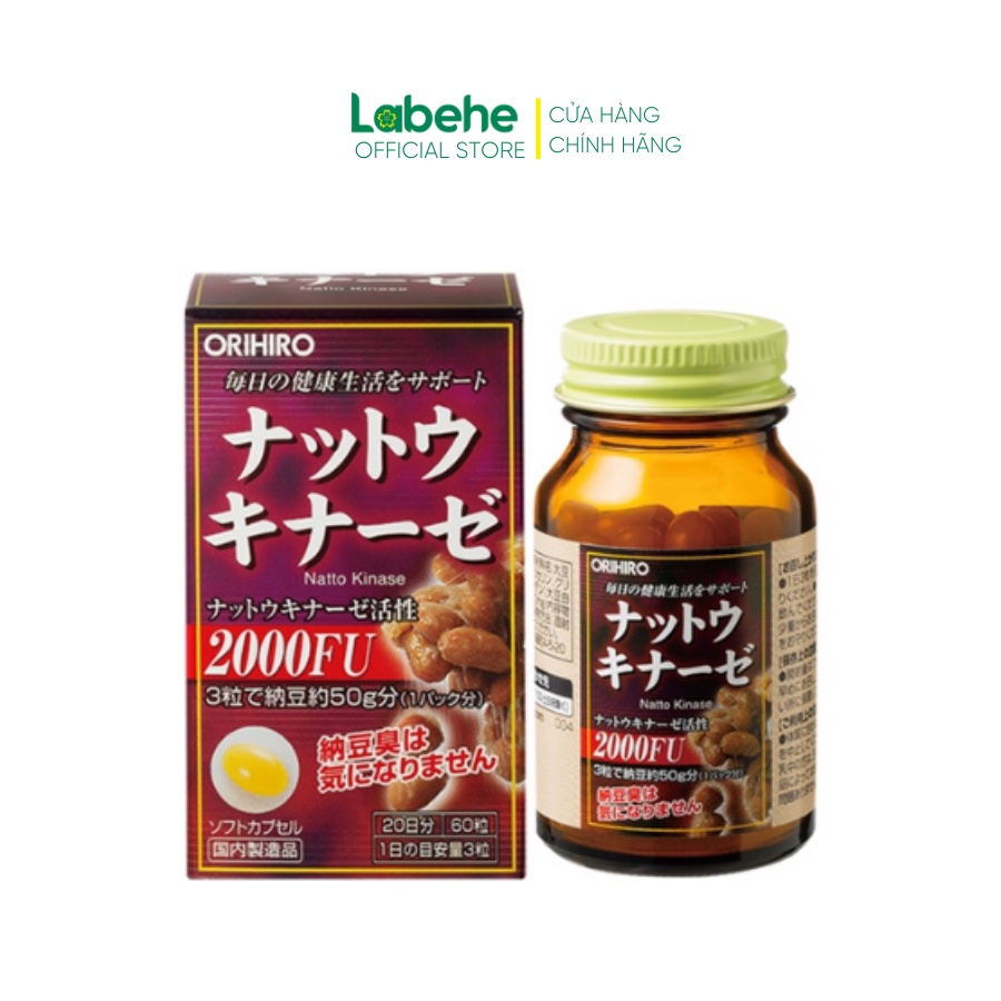 Viên uống hỗ trợ tai biến đột quỵ Nattokinase Orihiro 60 viên