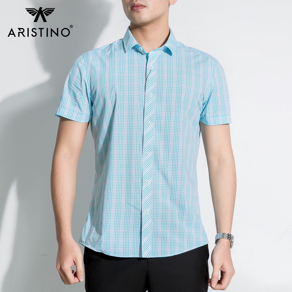 Áo sơ mi nam ngắn tay Aristino  ASS511S7 vạt lượn trẻ trung | BigBuy360 - bigbuy360.vn