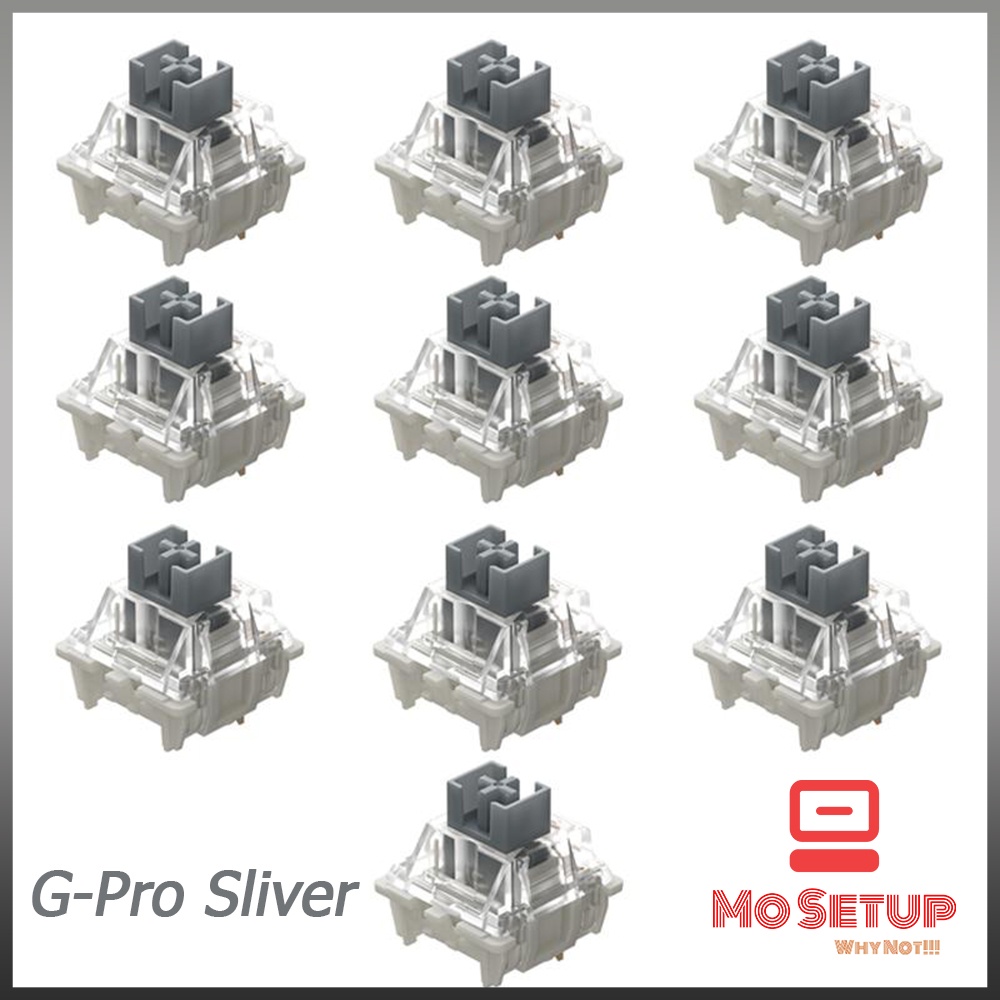 Pack/Hộp Switch phím cơ chính hãng GATERON G-Pro Silver V2 ,3 PIN thông dụng với tất cả các dòng KIT phím cơ có Hotswap