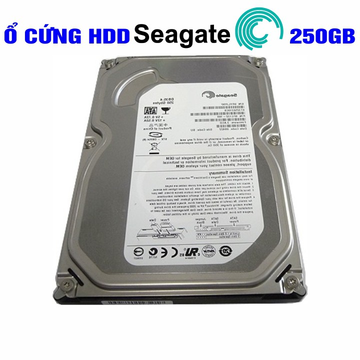 Ổ cứng HDD 3.5&quot; Seagate 250GB Chính Hãng – Bảo hành 24 tháng 1 đổi 1 – Tháo máy đồng bộ mới 99%