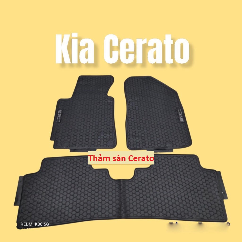 Thảm Lót Sàn Cao Su Xe Kia Cerato 2019 - 2021- Cao Su Đúc Không Mùi- M03