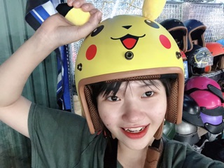 Nón bảo hiểm 3/4 Pikachu và doraemon