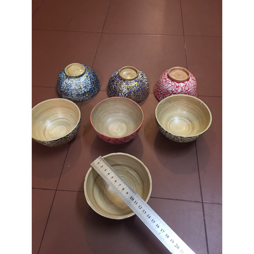 Bát tre ngâm tay làm nail khảm trai, khảm trứng