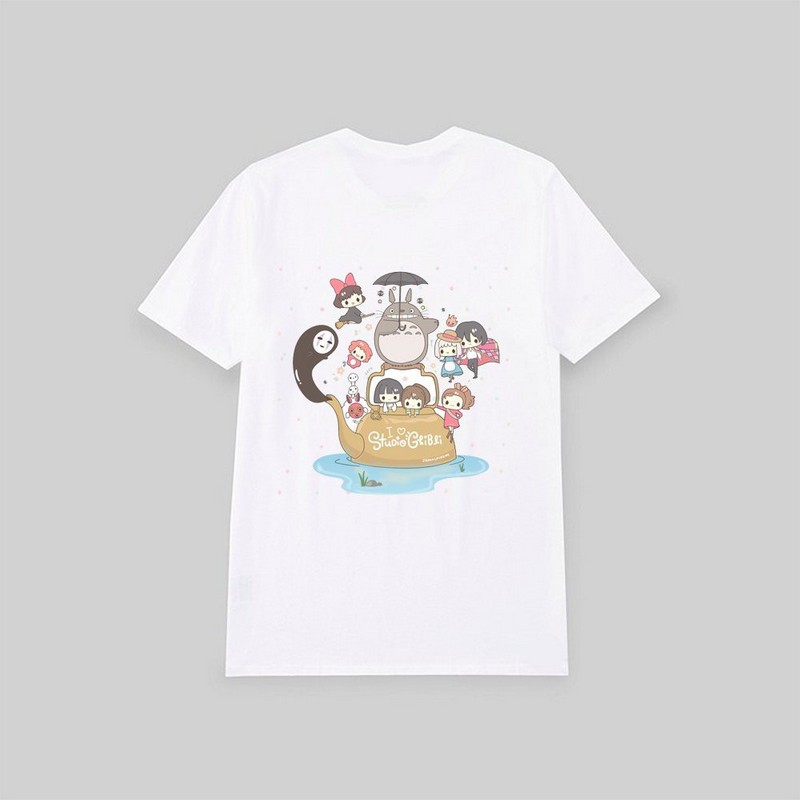 Áo phông trắng in hình SAILOR MOON NATSUME NHÀ CÓ NĂM NÀNG DÂU DEATH NOTE anime chibi