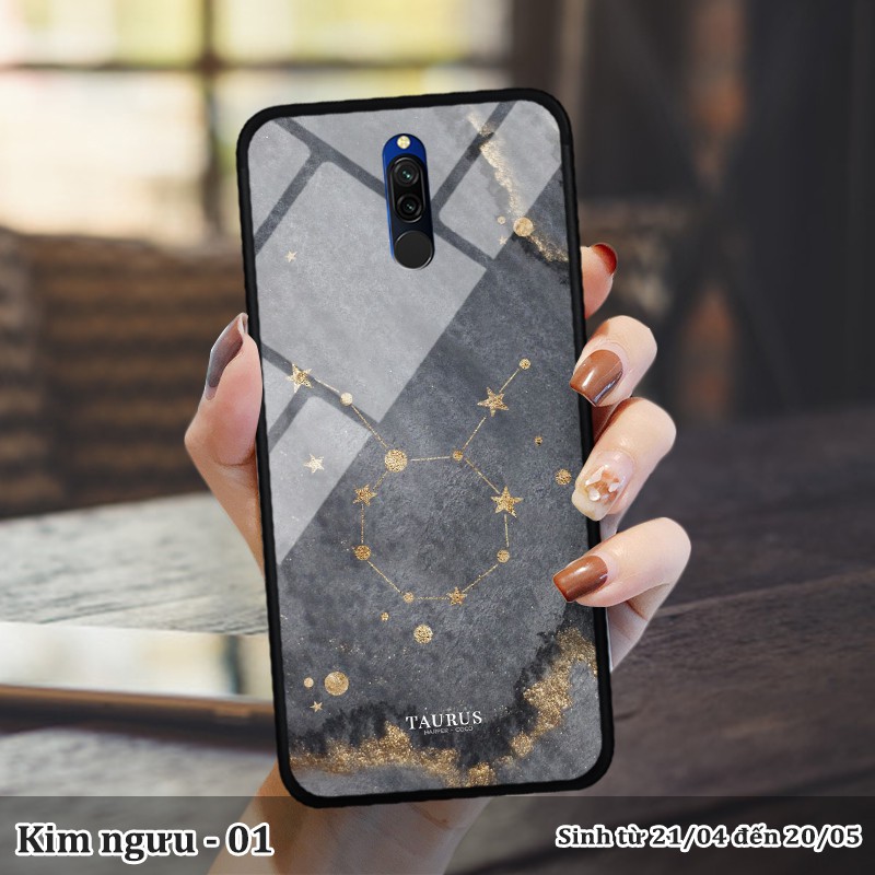 Ốp kính Xiaomi Redmi 8 in cung hoàng đạo