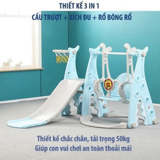 CẦU TRƯỢT CHO BÉ - CẦU TRƯỢT XÍCH ĐU - MẪU CÁ MẬP  -MÁNG DÀI CHỊU LỰC LÊN TỚI 80 KG